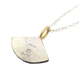 Necklace - Small Fan Pendant in 18k Bi-Metal by Susan Mahlstedt