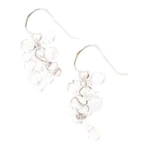 Earrings - Short Rosetti Glass Clusters in Clear by Krista Bermeo Studio