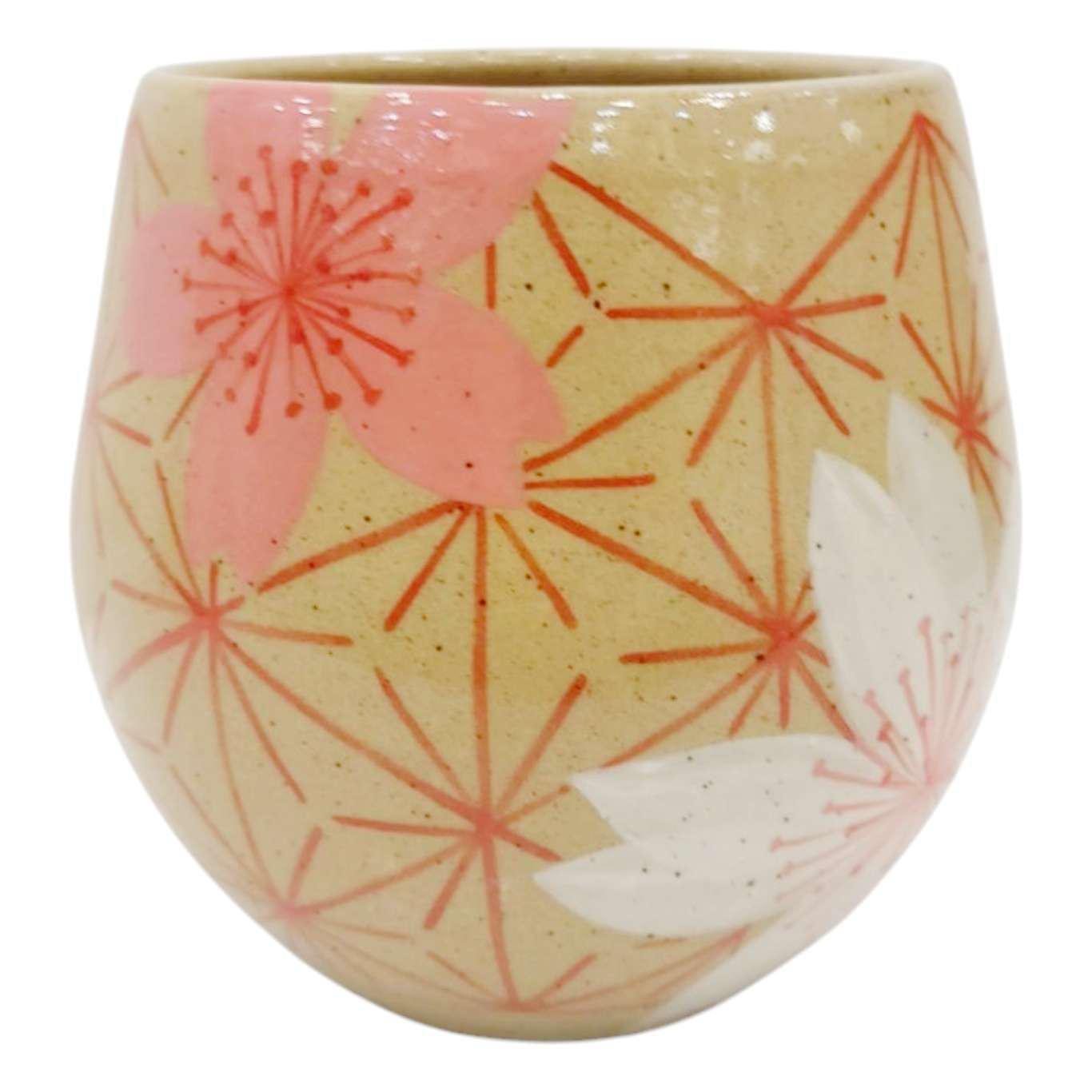 Vase - Sakura and Asanoha (OOAK) by Jennifer Fujimoto Collection