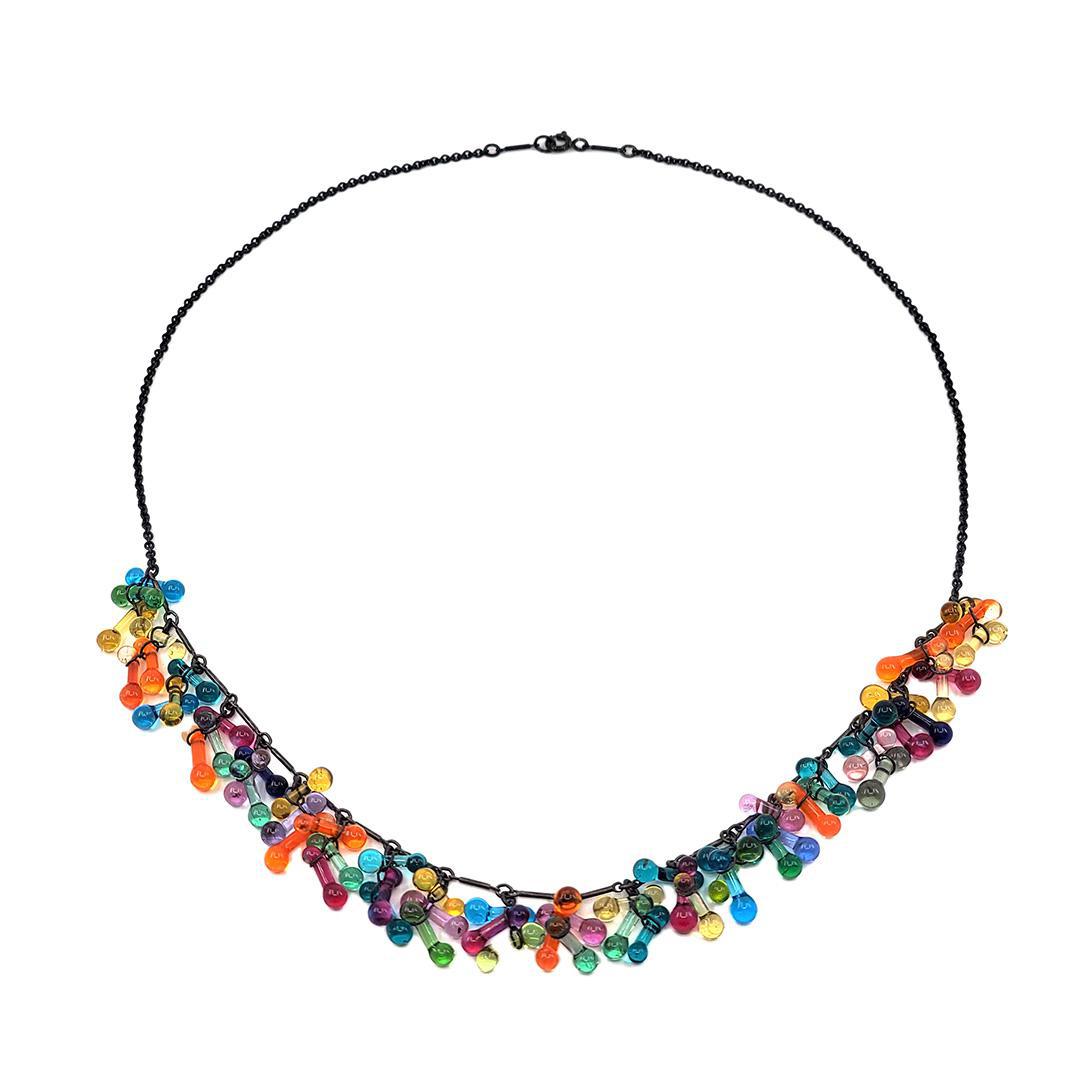 Necklace - Rossetti Cluster in Rainbow by Krista Bermeo Studio