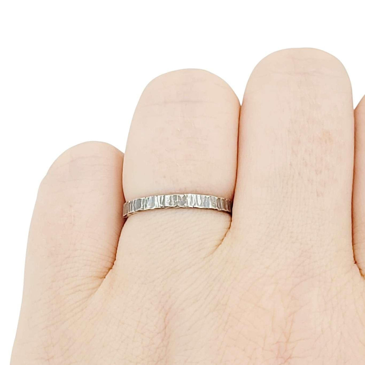 Ring - Sizes 7, 8 - Wood Grain Texture (Sterling Silver) by Taviametal