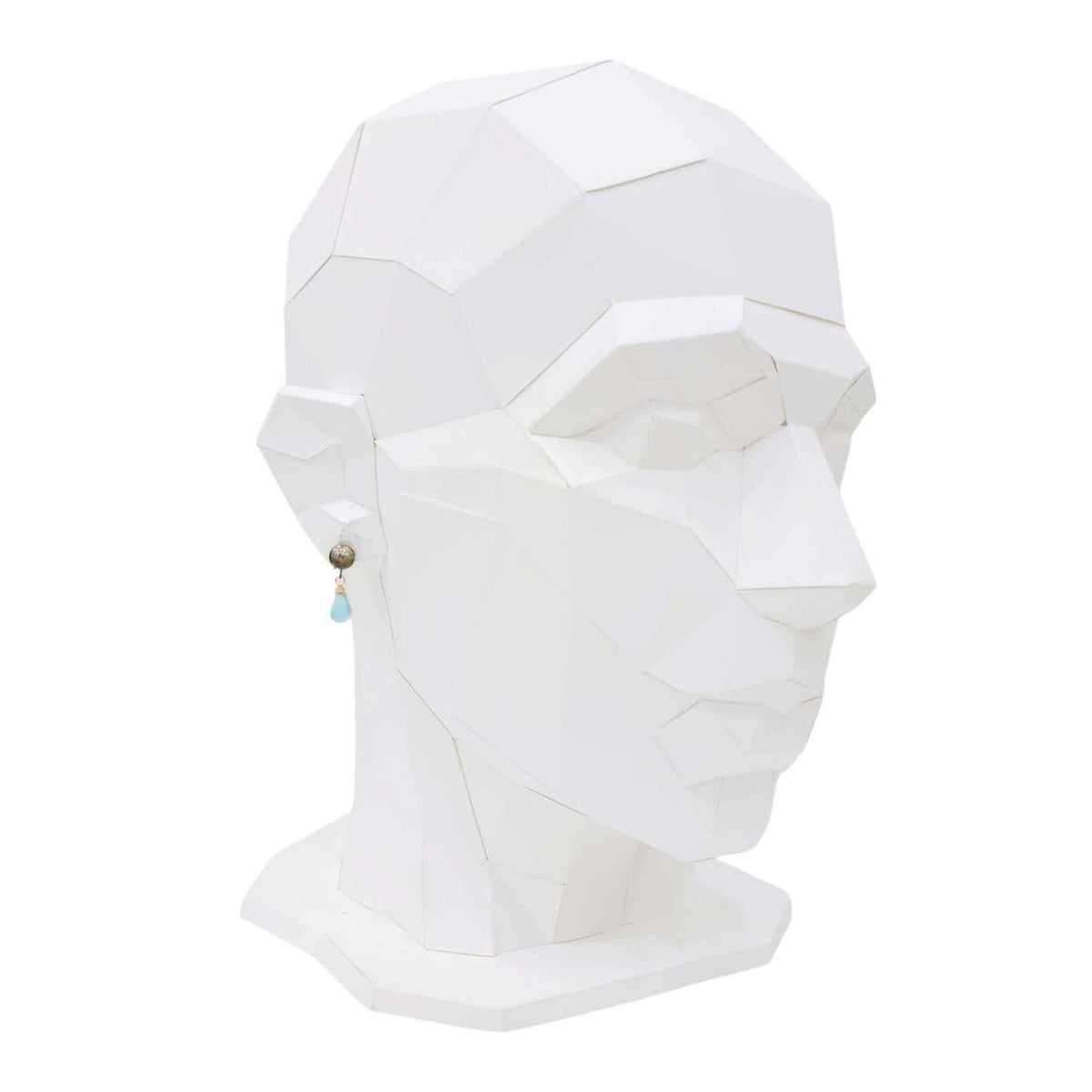 Earrings - Round Post Drops (Larimar) by Calliope Jewelry