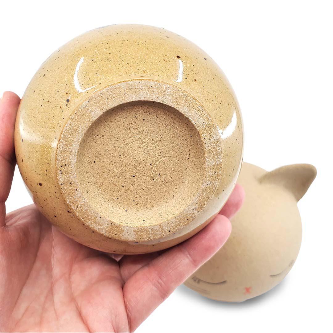 Kokeshi Jar - Small - Peaceful Kitty Cat (Colorful Scales) by Jennifer Fujimoto