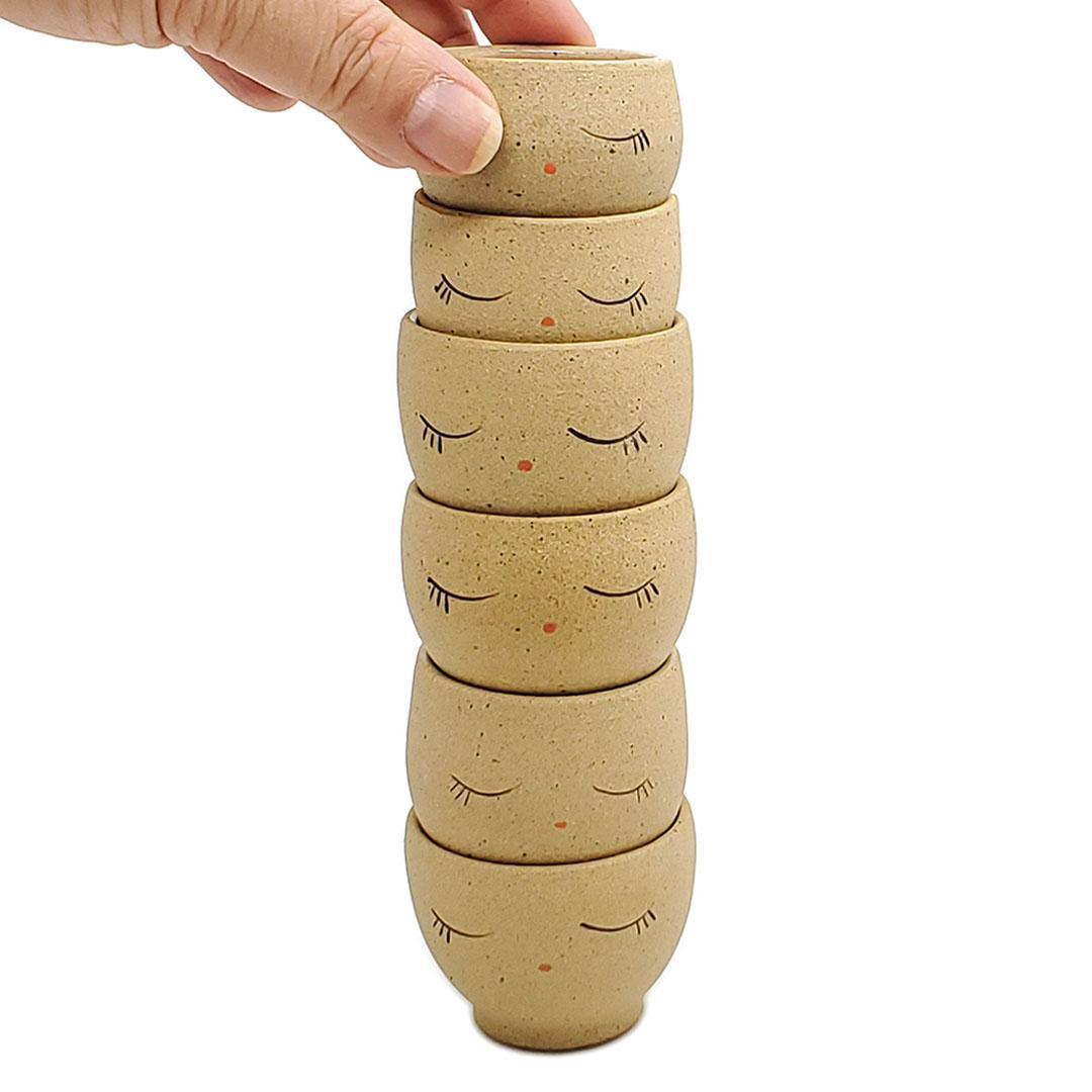 Vessel - Peaceful Lil Bebe Mini Bowls by Jennifer Fujimoto