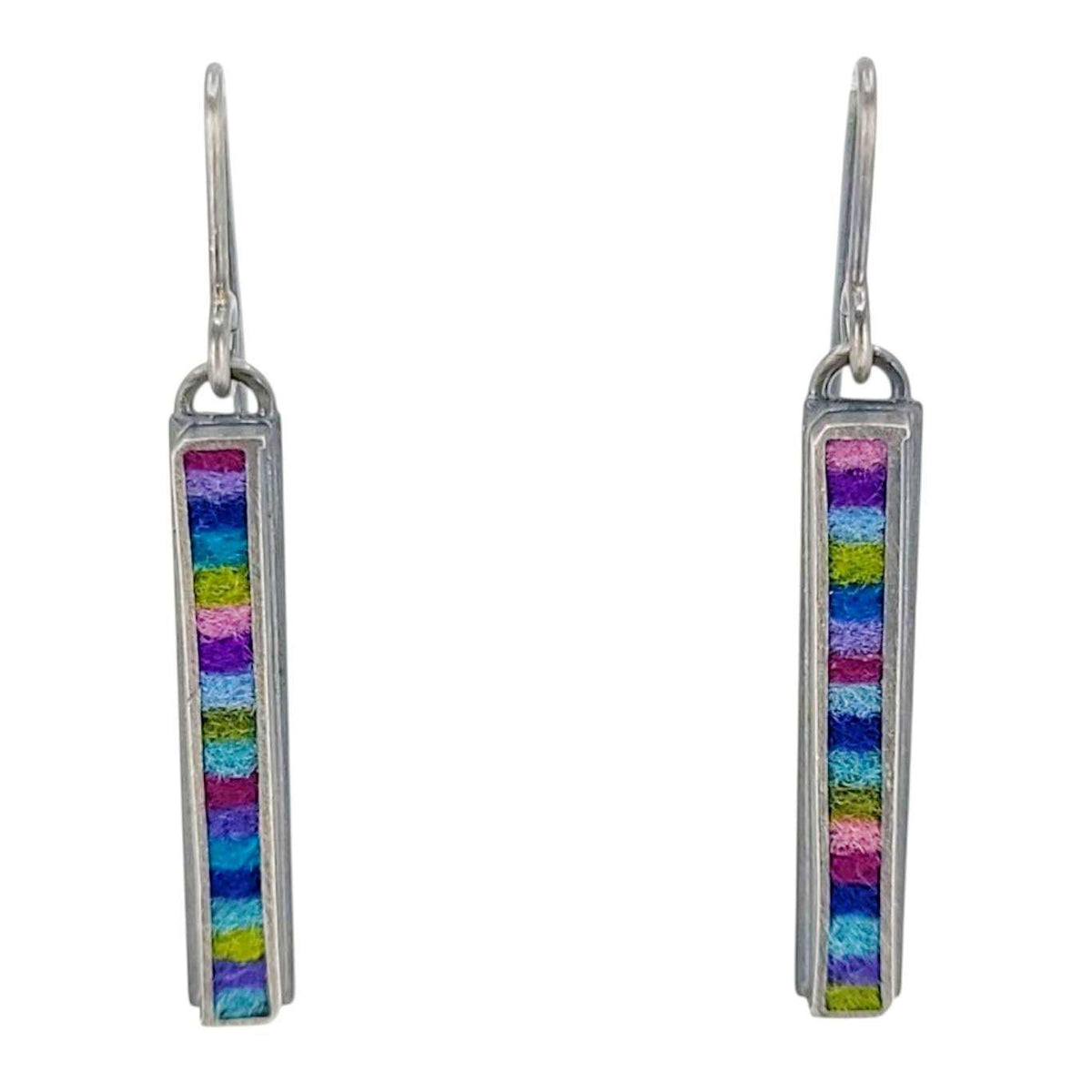 Earrings - Small Rectangle (Cool) by Michele A. Friedman