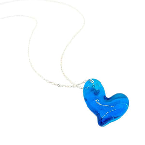 Necklace - Hole in My Heart in Aqua by Krista Bermeo Studio