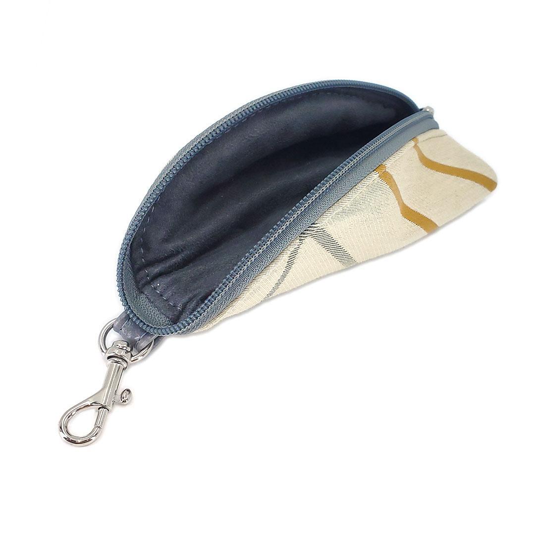 Accessory - Clip On Padded Eyeglass Case (Yellow Gray Geometric) by Crystalyn Kae