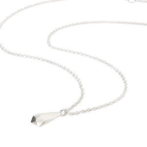 Necklace - Crystal Fragment Pendant in Sterling Silver and Diamond by Corey Egan