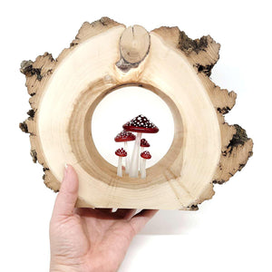 Lamp - Large Willow Ring with Mushrooms in Red by Sage Studios