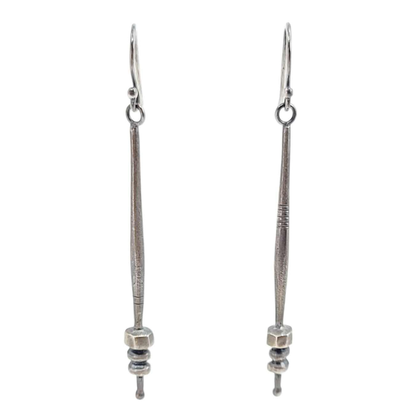 Earrings - Long Architectural Dangles by Taviametal