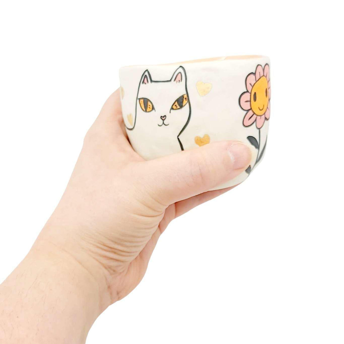 Tumbler - Kitty Flowers (Bright) by Erika Rier