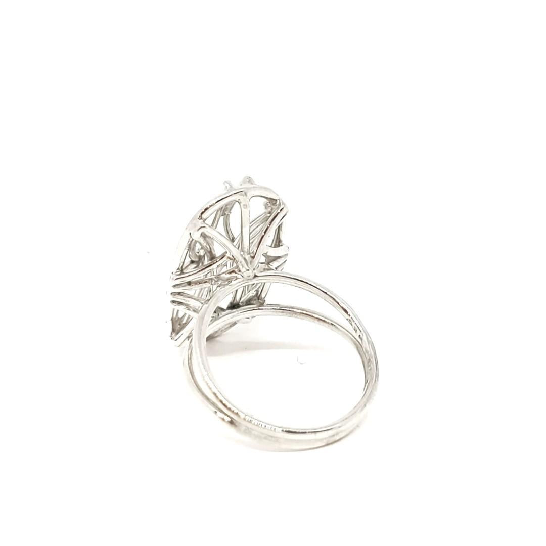 Ring - Size 6.5 - Oval Openwork Argentium Silver by Jen Surine