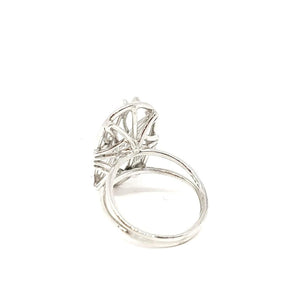 Ring - Size 6.5 - Oval Openwork Argentium Silver by Jen Surine