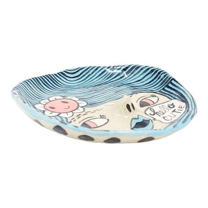 Ring Dish - Girlfriend Ring Dish (Blue) by Erika Rier