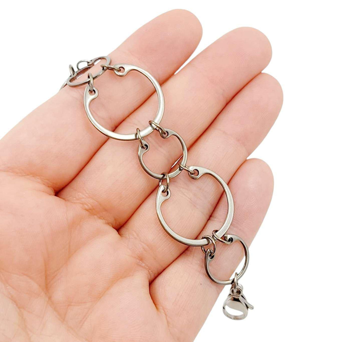 Bracelet - Alternating (Stainless Steel and Titanium) by Wraptillion