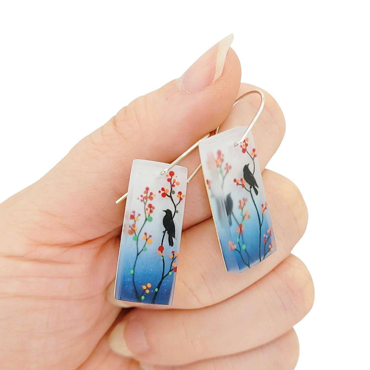 Earrings - Red Berries Drops by Fernworks