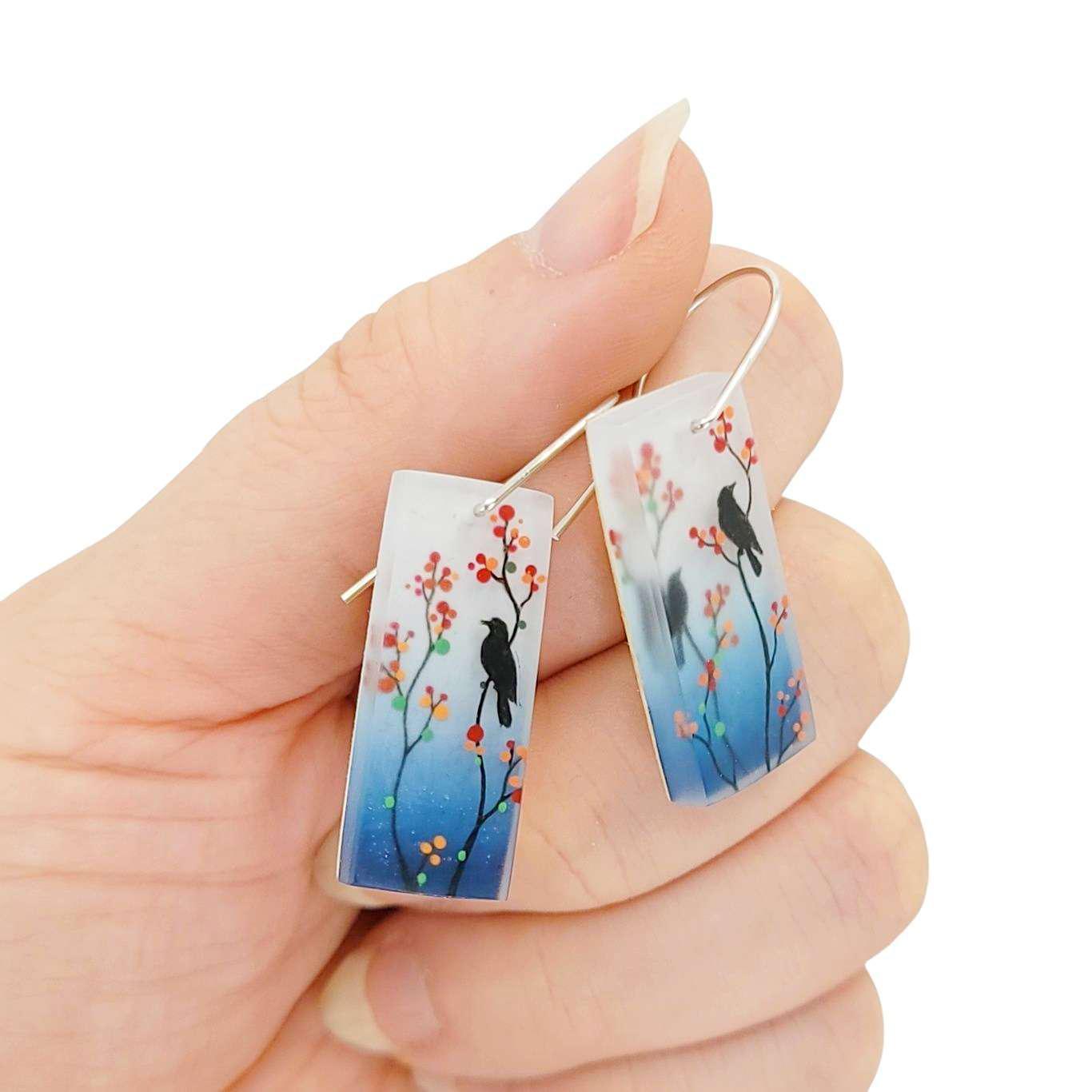 Earrings - Red Berries Drops by Fernworks