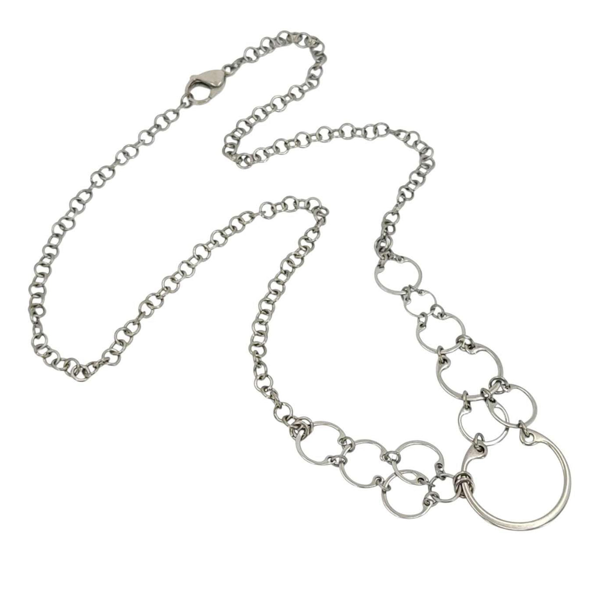 Necklace - Circling Bib (Small) (Stainless Steel and Titanium) by Wraptillion