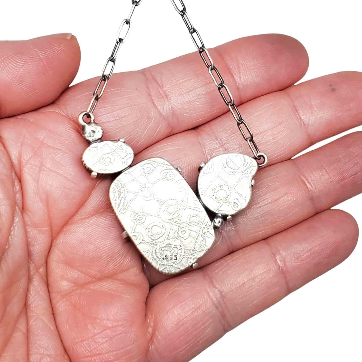 Necklace - Ammonite and Gemstone Composite by Una Barrett