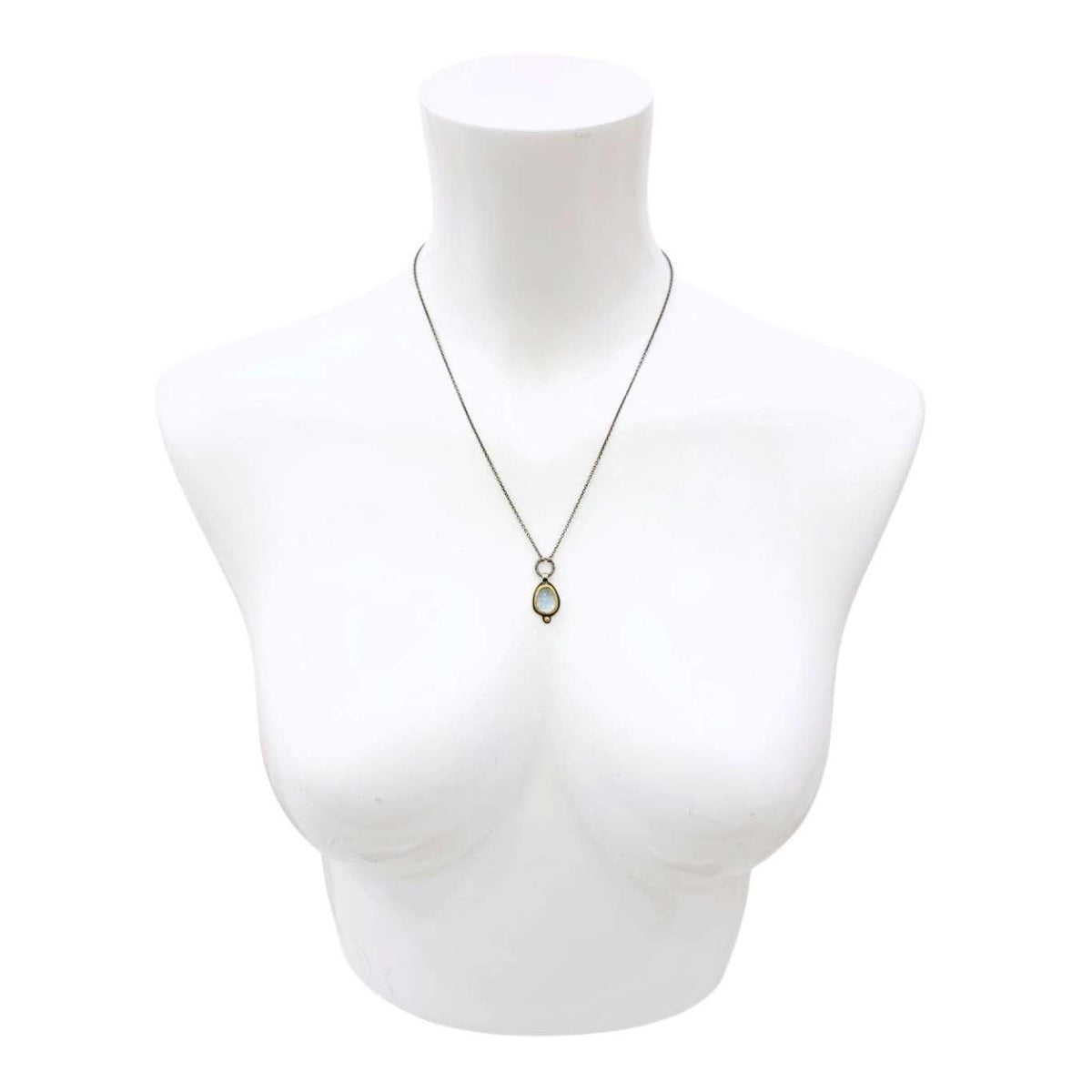 Necklace - OOAK Aquamarine Pendant in Mixed Metals by Allison Kallaway