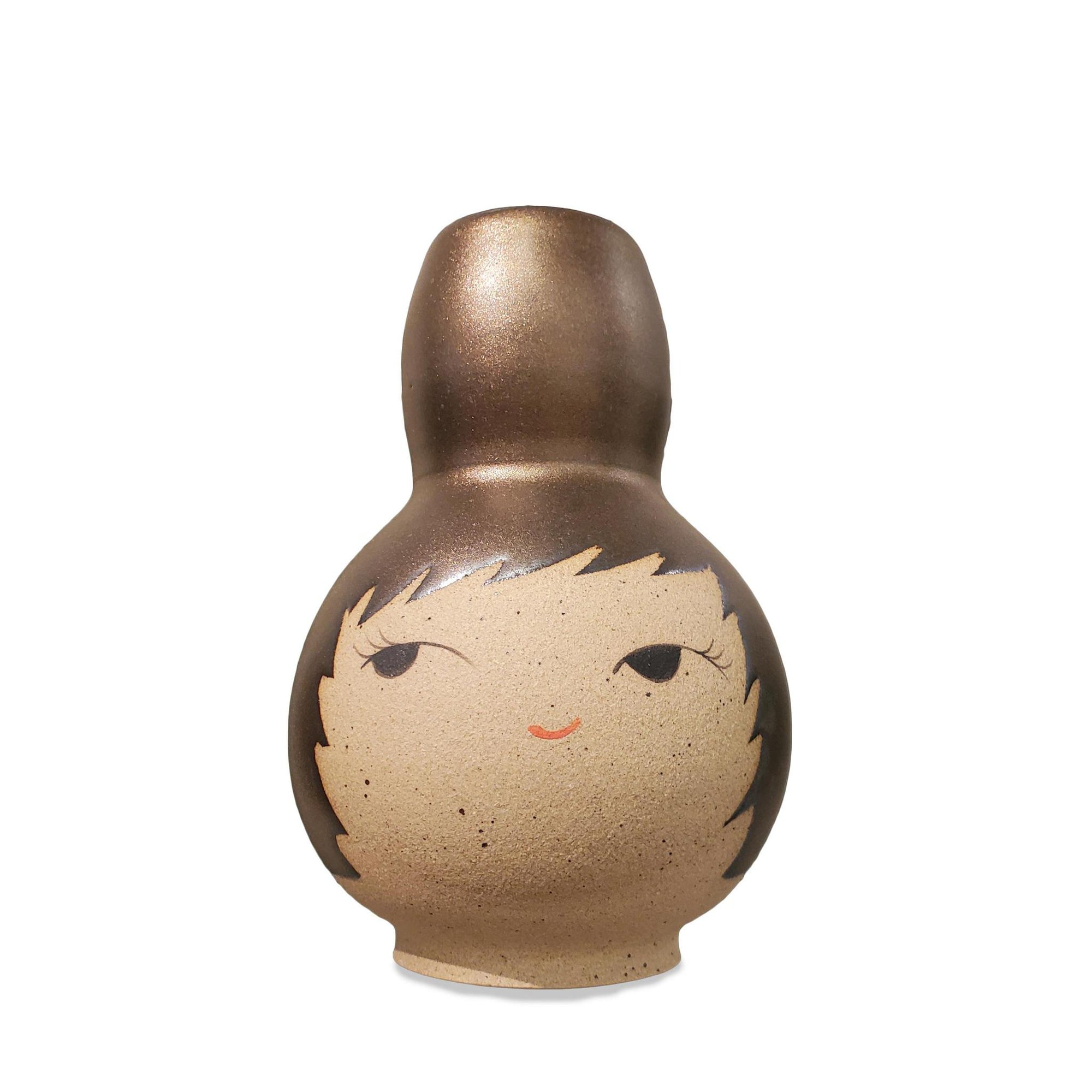 Buddy Vase - Coy (Bronze Hair) by Jennifer Fujimoto