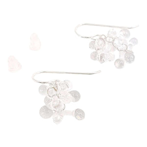 Earrings - Short Rosetti Glass Clusters in Clear by Krista Bermeo Studio