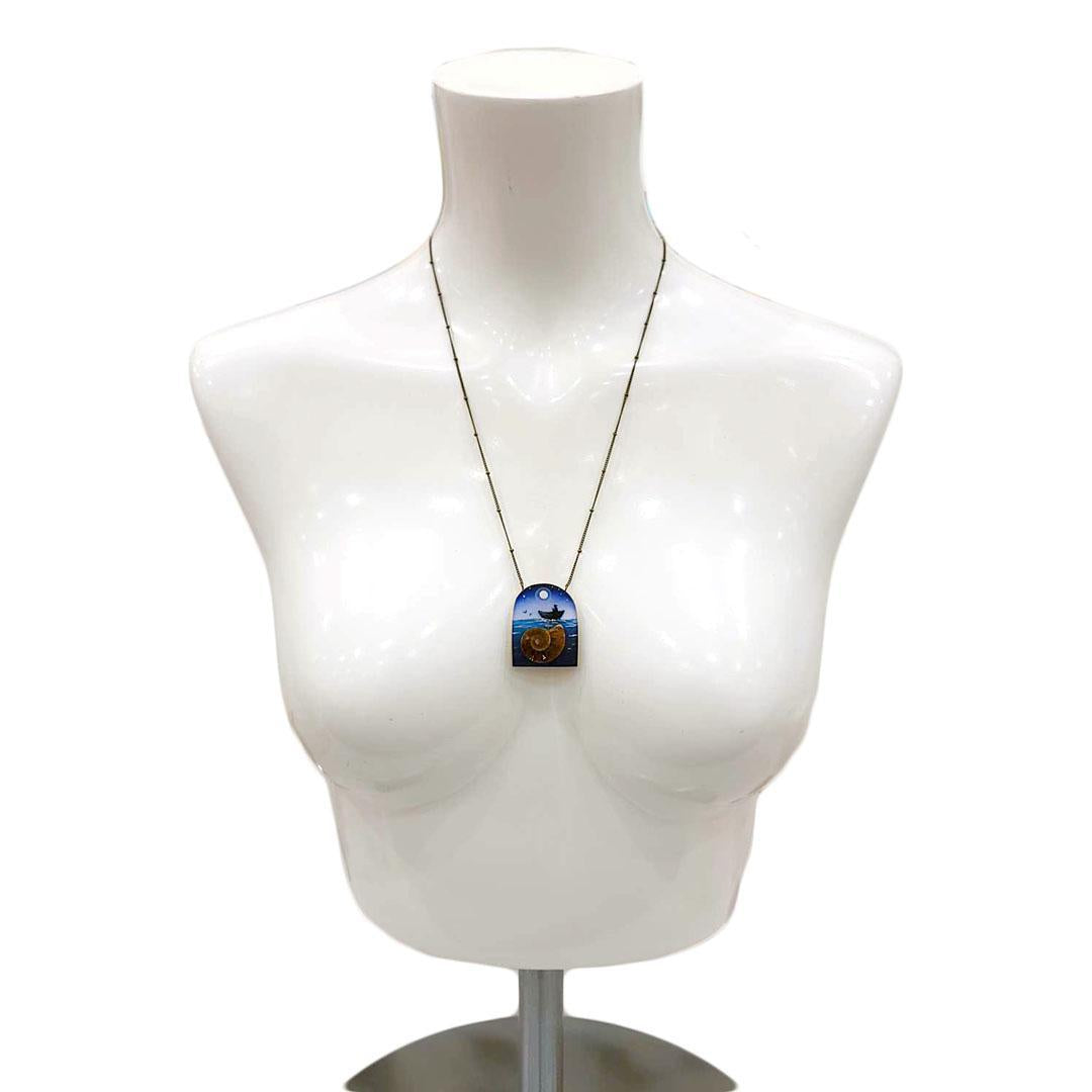 Necklace - Forgotten Seas Ammonite (Boat) by Fernworks