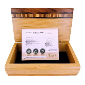 Jewelry Box - Small Treasure Box (Bolivian Rosewood, Cherry, Walnut, Wenge, Zebrawood) by Mikutowski Woodworking