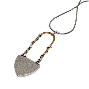 Necklace – Embedded Tectonic Pendant by Una Barrett