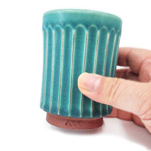 Cup - Large Tanba-Yaki Turquoise by Asemi Co.