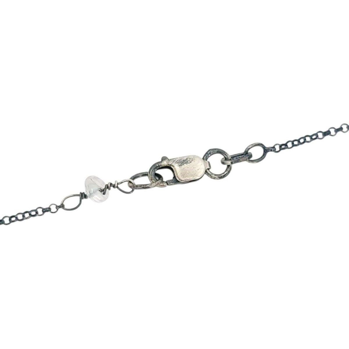 Necklace - Arc Pendant (Aquamarine) by Three Flames Silverworks