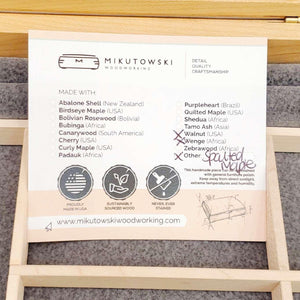 Jewelry Box - Large - Small Valet (Spalted Maple, Walnut, Wenge) by Mikutowski Woodworking