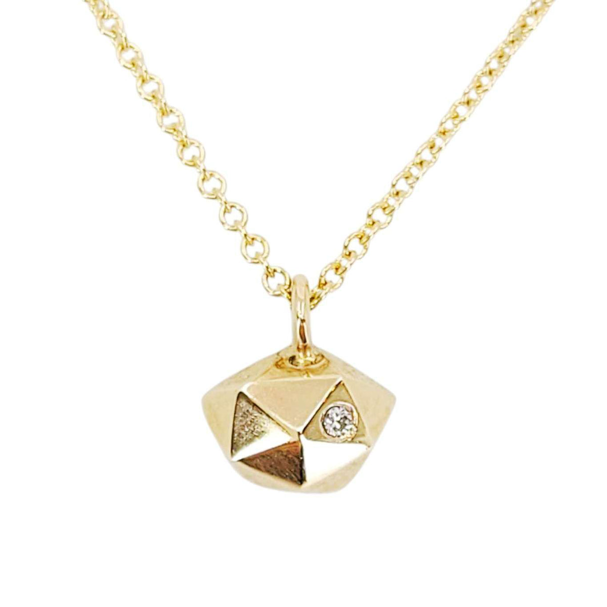 Necklace - Tiny Fragment (14k Yellow Gold, Diamond) by Corey Egan