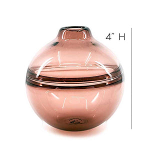 Bud Vase - Petite Round in Aubergine Purple Glass by Dougherty Glassworks