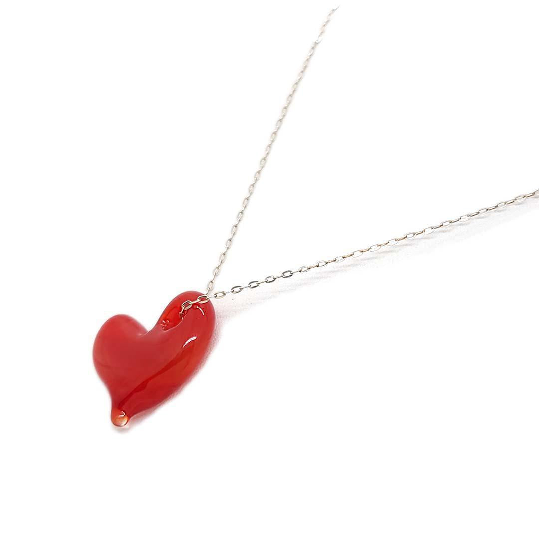 Necklace - Hole in My Heart in Red by Krista Bermeo Studio