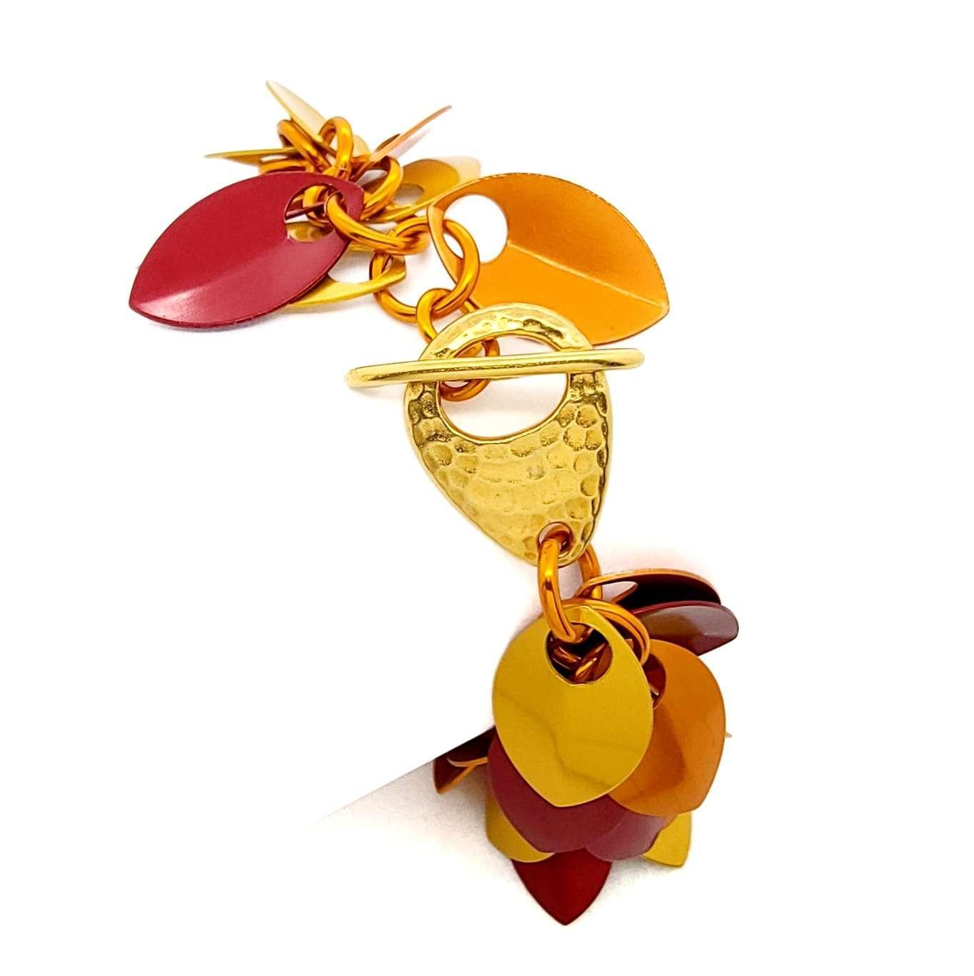 Bracelet - Leaf Cascade (Flame) by Rebeca Mojica