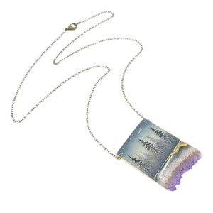 Necklace - Strata Crystal (Amethyst) by Fernworks