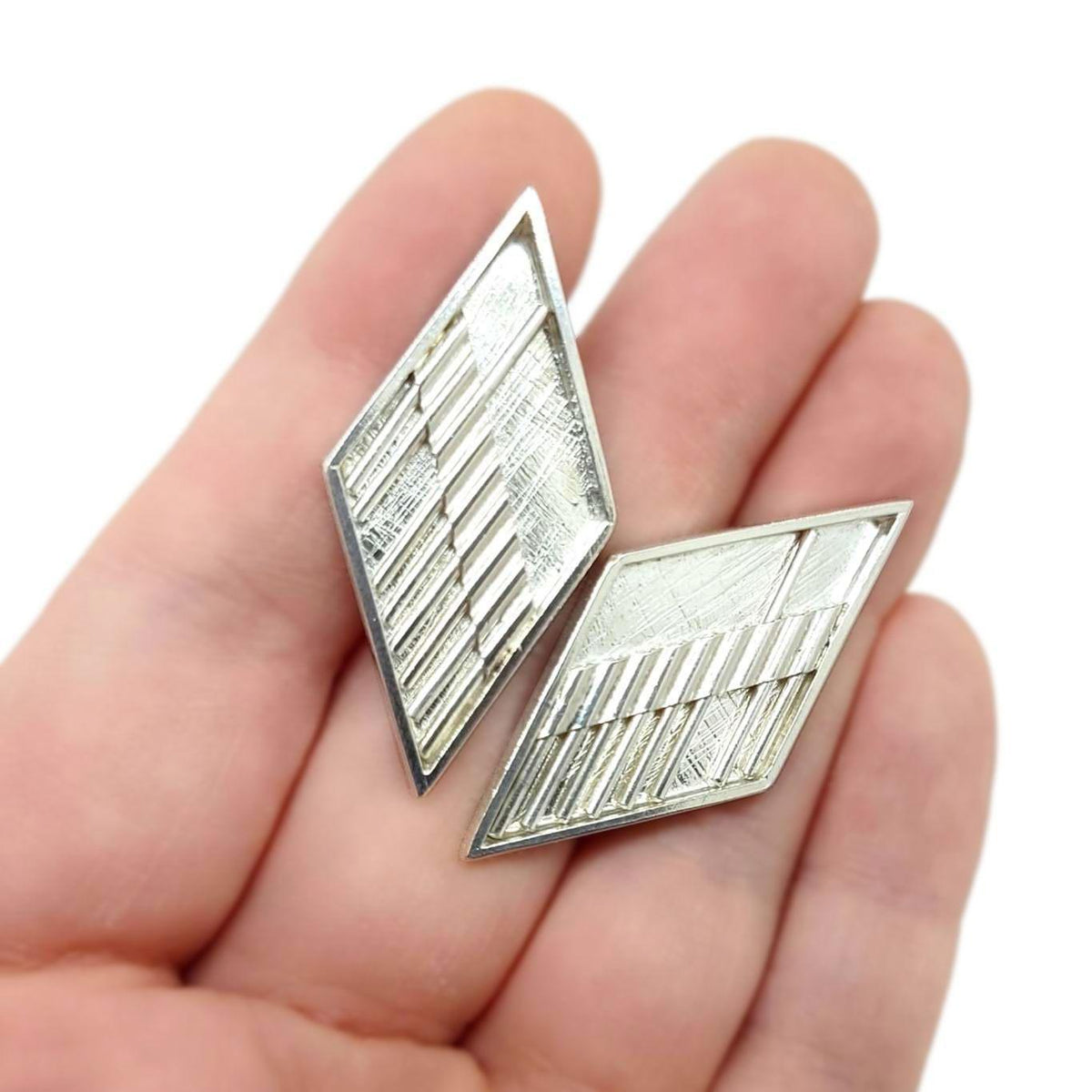 Cufflinks - Chevron in Bright Sterling Silver by Dana C. Fear