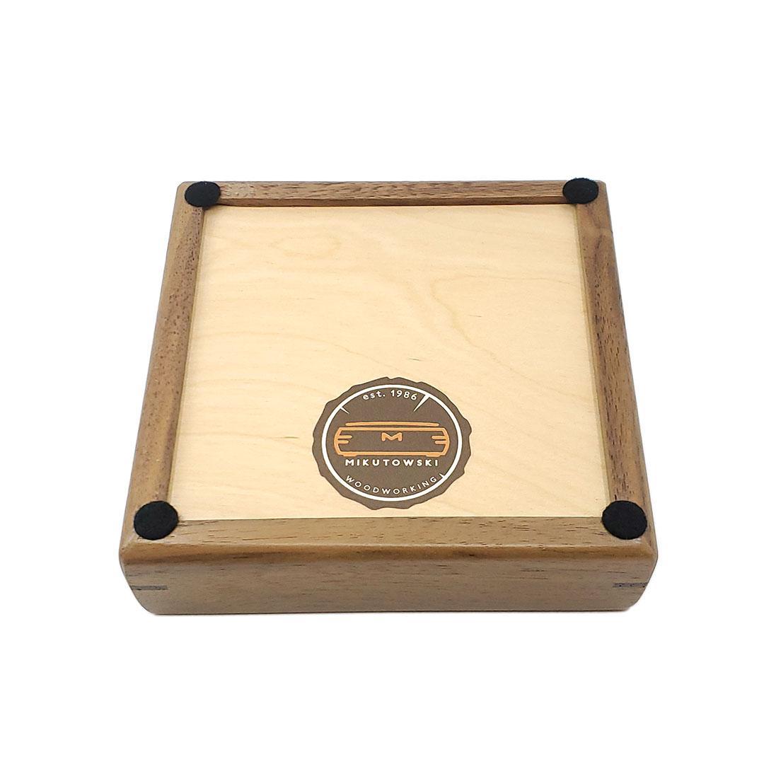 Jewelry Dish - Square Treasure Dish (Walnut, Wenge) by Mikutowski Woodworking