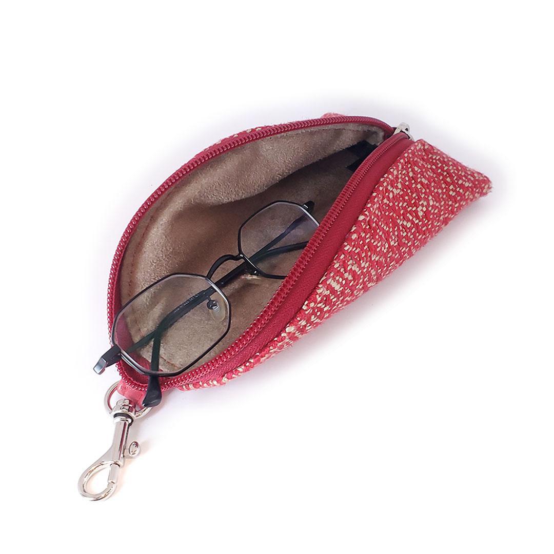 Accessory - Accelerated Red - Clip On Padded Eyeglass Case by Crystalyn Kae