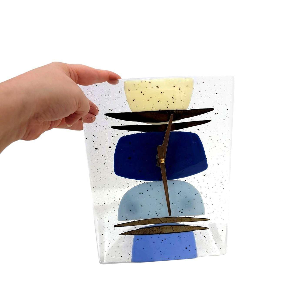 Wall Clock - Mirage (Fused Glass) by Danielle Styles Glass