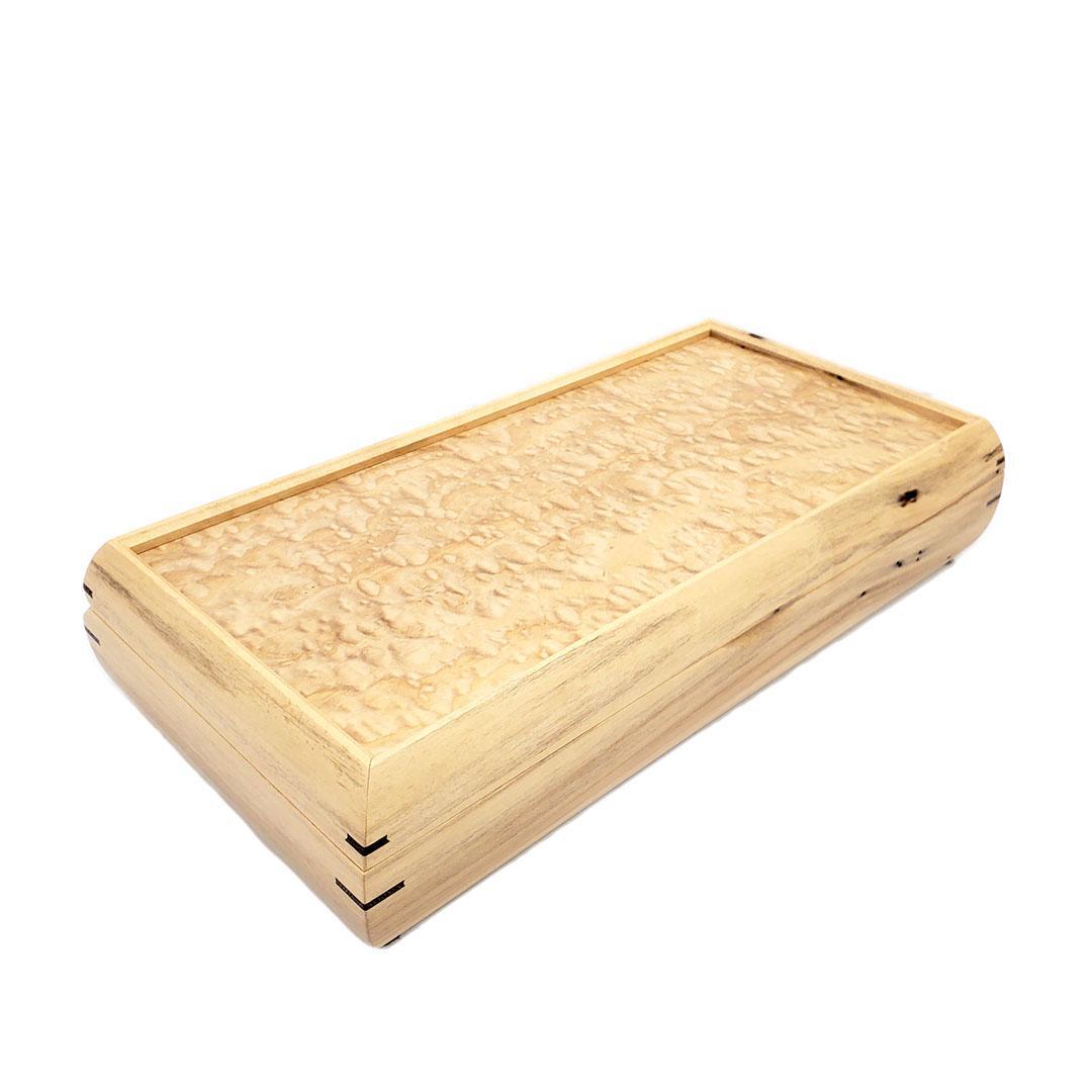 Jewelry Box - Large Valet Box (Tamo Ash, Spalted Maple) by Mikutowski Woodworking
