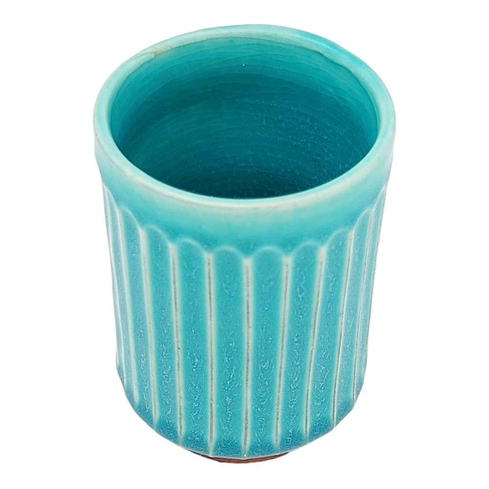 Cup - Large Tanba-Yaki Turquoise by Asemi Co.