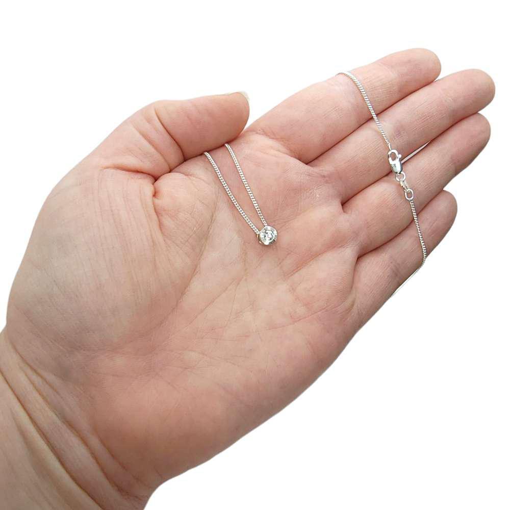 Necklace - Small Aurora (Diamond, Sterling Silver) by Corey Egan