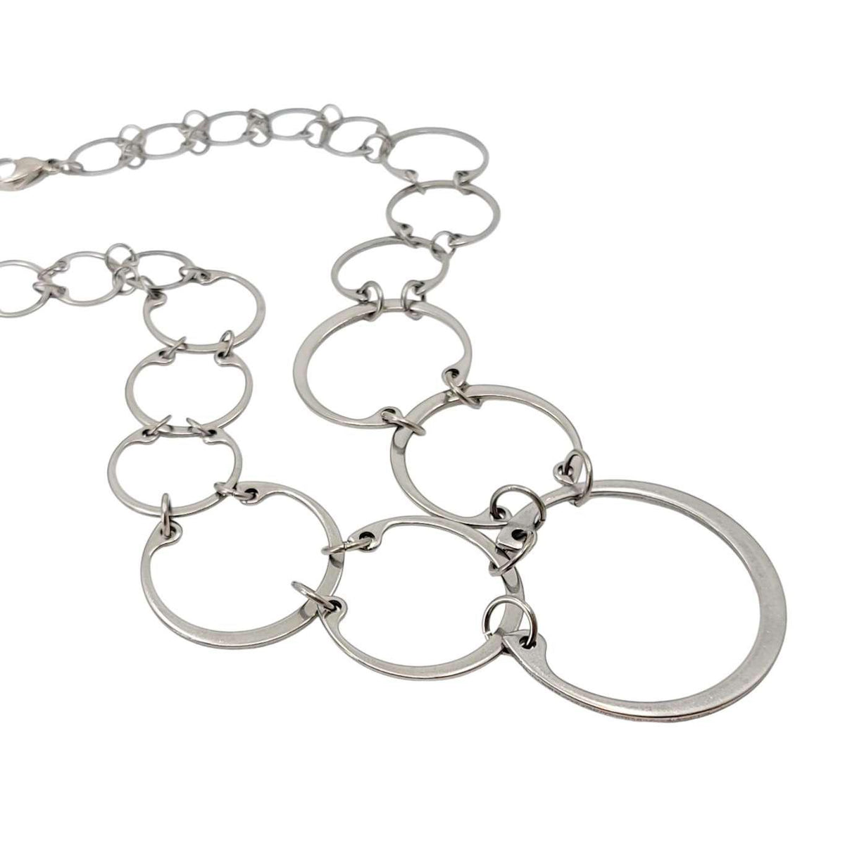 Necklace - Graduated (Stainless Steel and Titanium) by Wraptillion