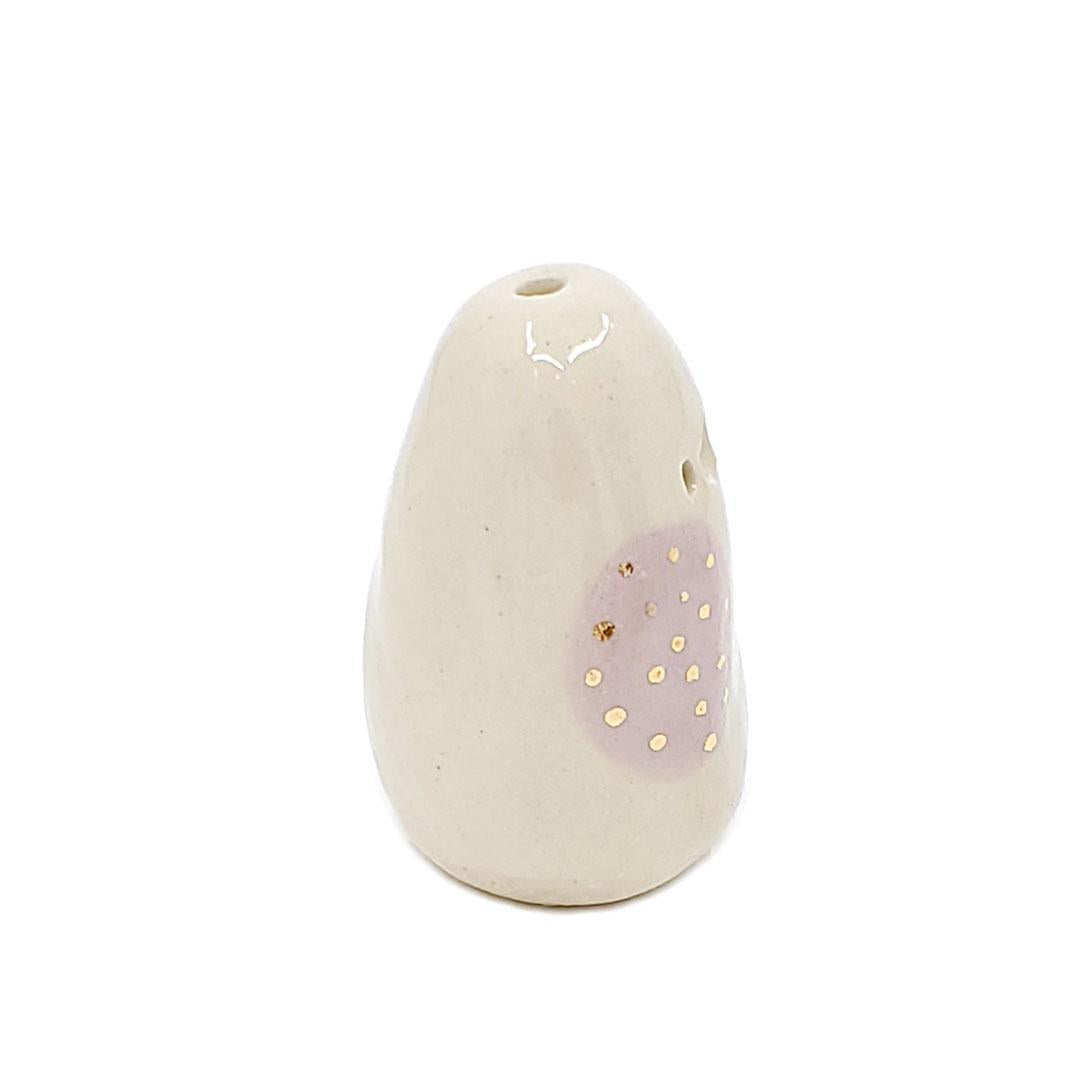 Figurine - Lucky Potato Bud Vase (Single Hole, Lilac Cheeks, Tall) by The Pottery Parade