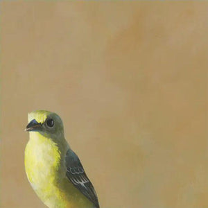 Wall Art - Goldfinch on 8in x 8in Wood Panel by The Mincing Mockingbird