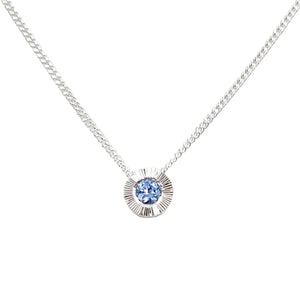 Necklace - Small Aurora in Blue Sapphire and Sterling Silver by Corey Egan