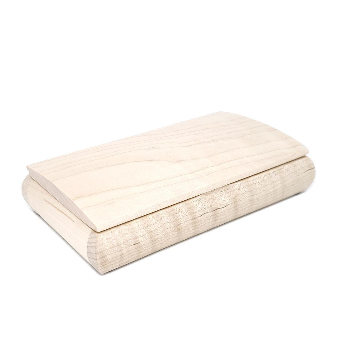 Jewelry Box - Mini Possibility Box (Curly Maple) by Mikutowski Woodworking