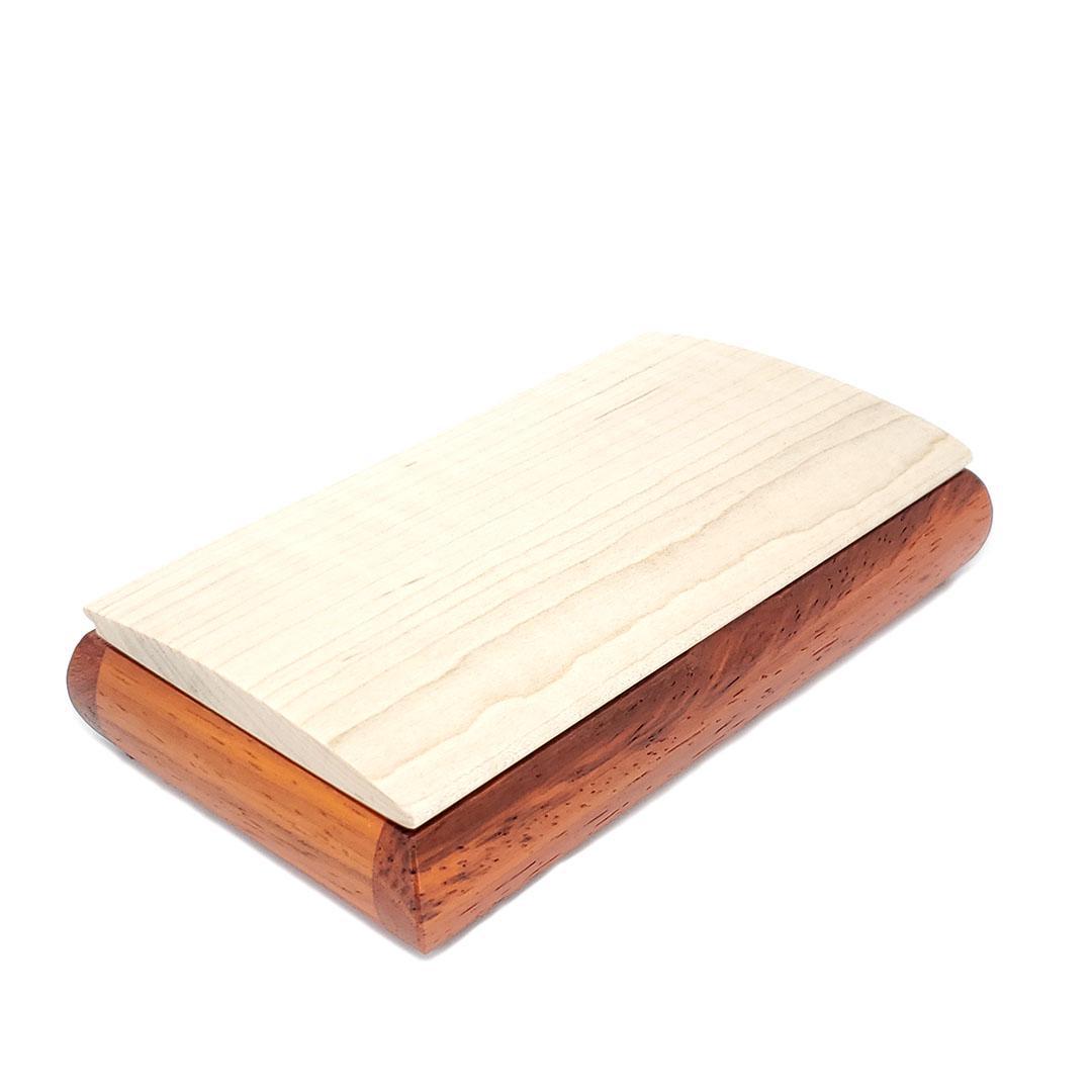 Jewelry Box - Mini Possibility Box (Curly Maple, Padauk) by Mikutowski Woodworking